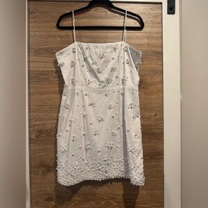 BHLDN Straight-Neck Pearl Mini Dress | Perfect Bridal Reception Dress